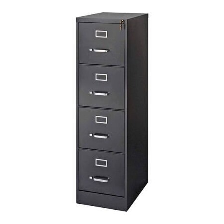 SP RICHARDS Lorell¬Æ 4-Drawer Commercial-Grade Vertical File Cabinet, 15"W x 22"D x 52"H, Black LLR42294